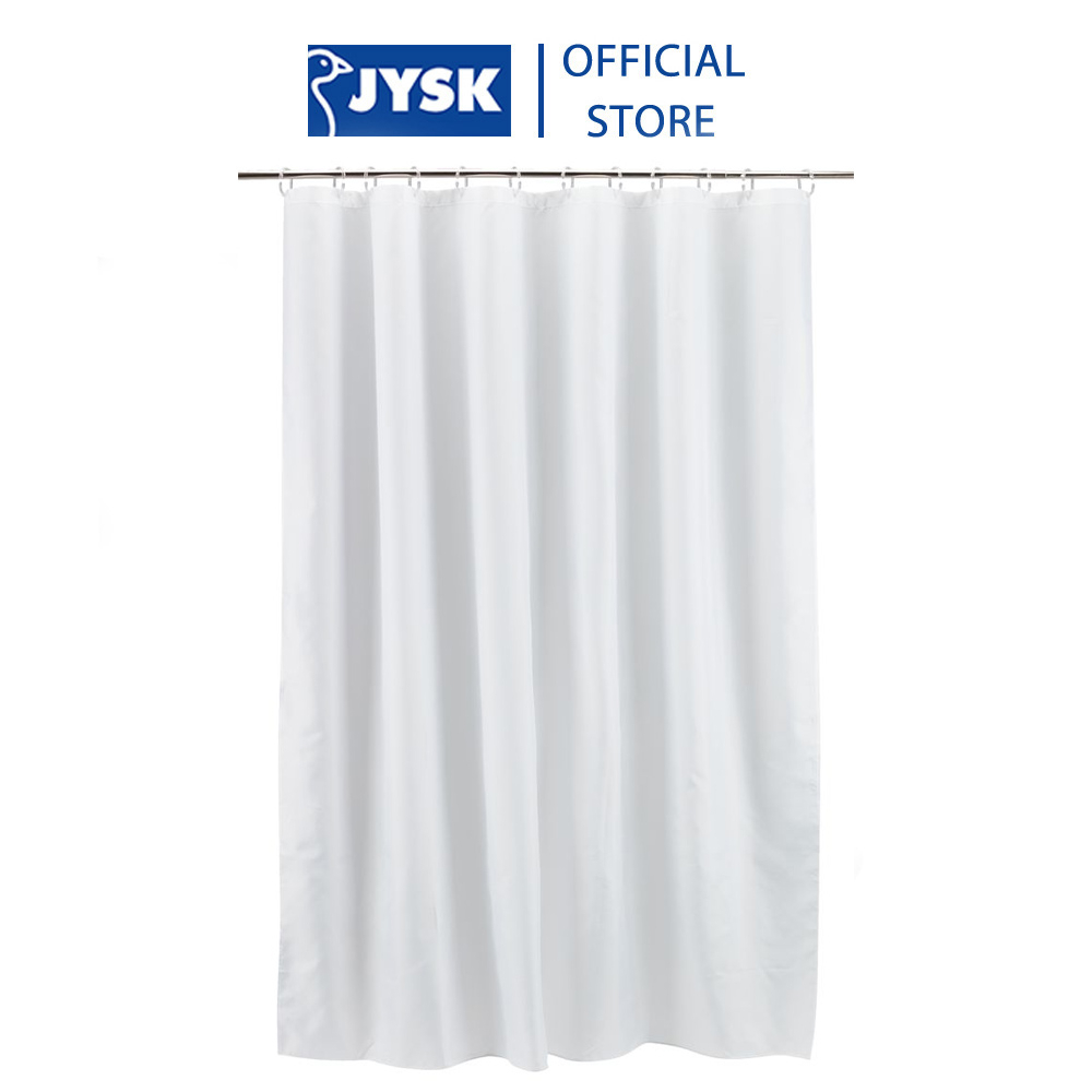 Rèm phòng tắm | JYSK Grundsund | polyester | trắng | R180xD200cm