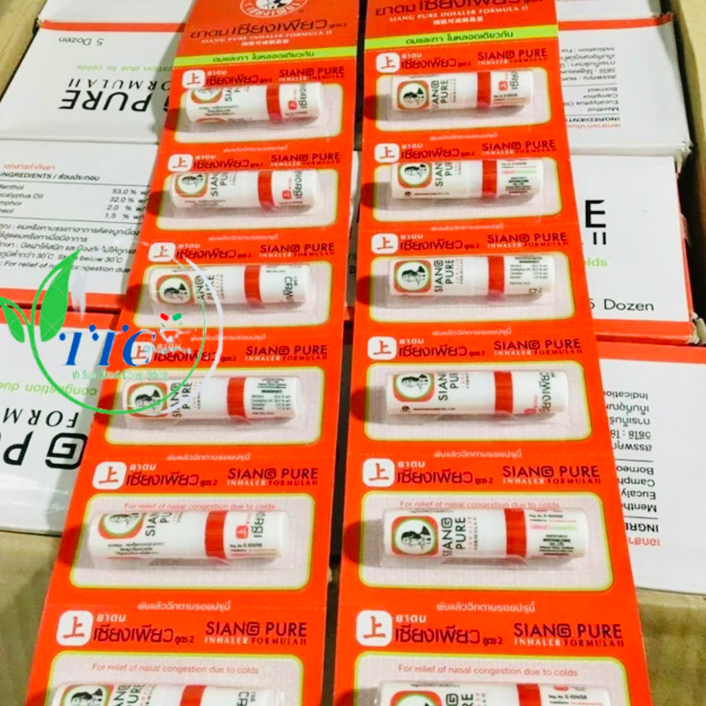 Ống hít thông mũi Ông Già Siang Pure 2 đầu Thái Lan