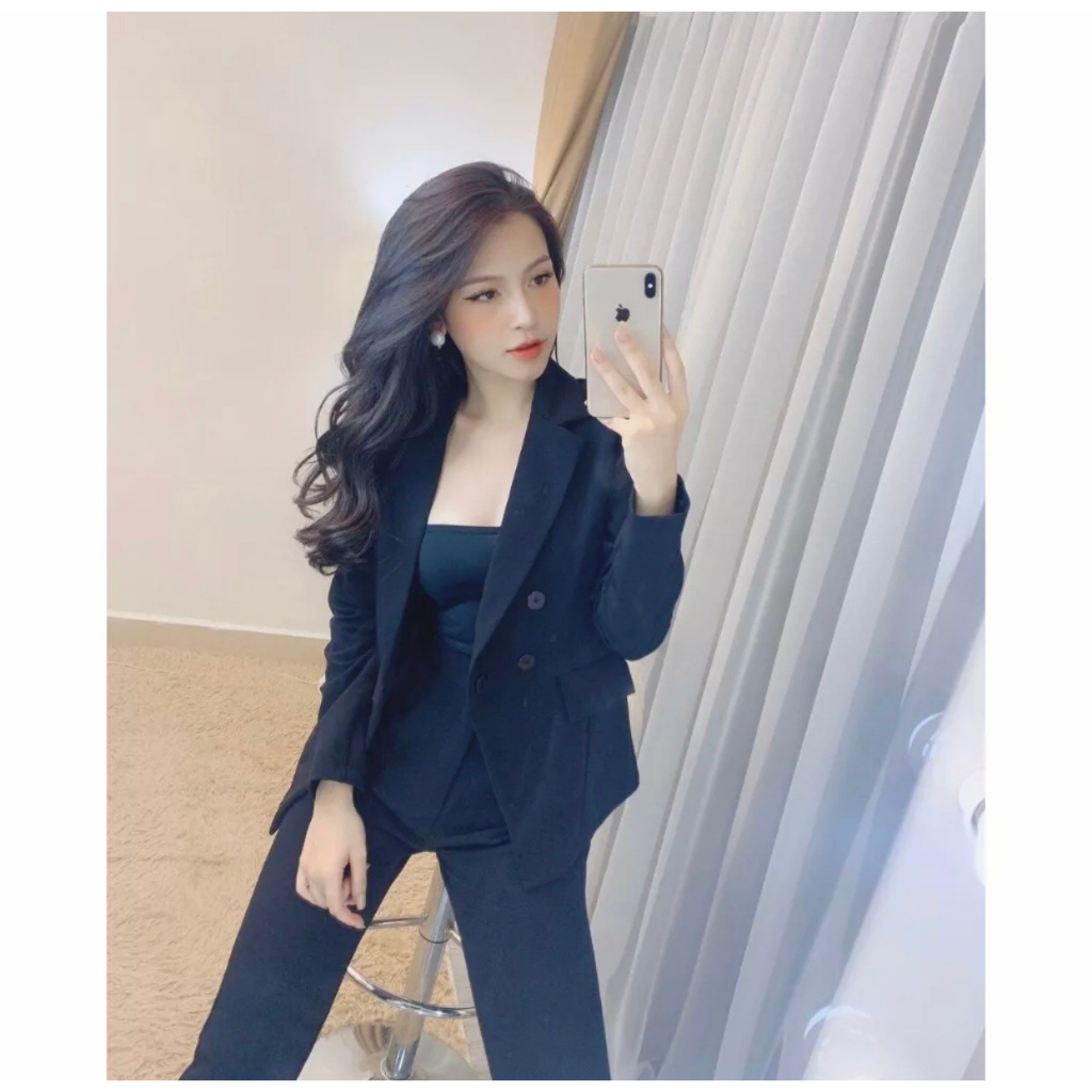 Set Vest 3 Món Michiha Fashion - Set Vest Nữ Hàn Quốc Công Sở Màu Hồng