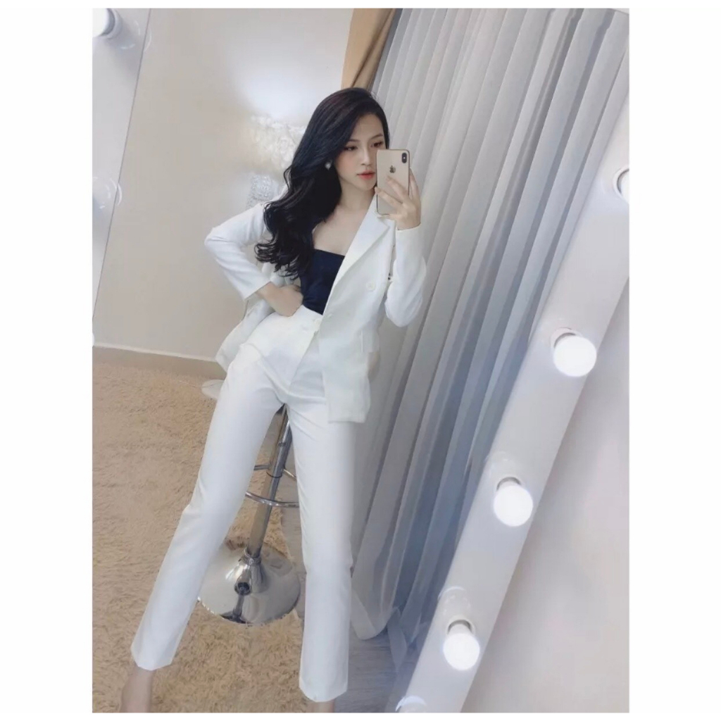 Set Vest 3 Món Michiha Fashion - Set Vest Nữ Hàn Quốc Công Sở Màu Hồng