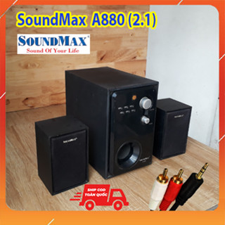 Loa vi tính SoundMAX A880 2.1 (màu đen) – Tặng kèm cáp audio Jack 3.5 ly