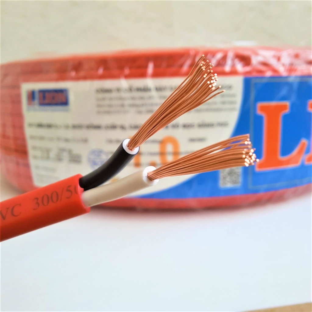 Dây điện đôi mềm ovan dẹp  Lion VCmo 300/500V Giao màu ngẫu nhiên