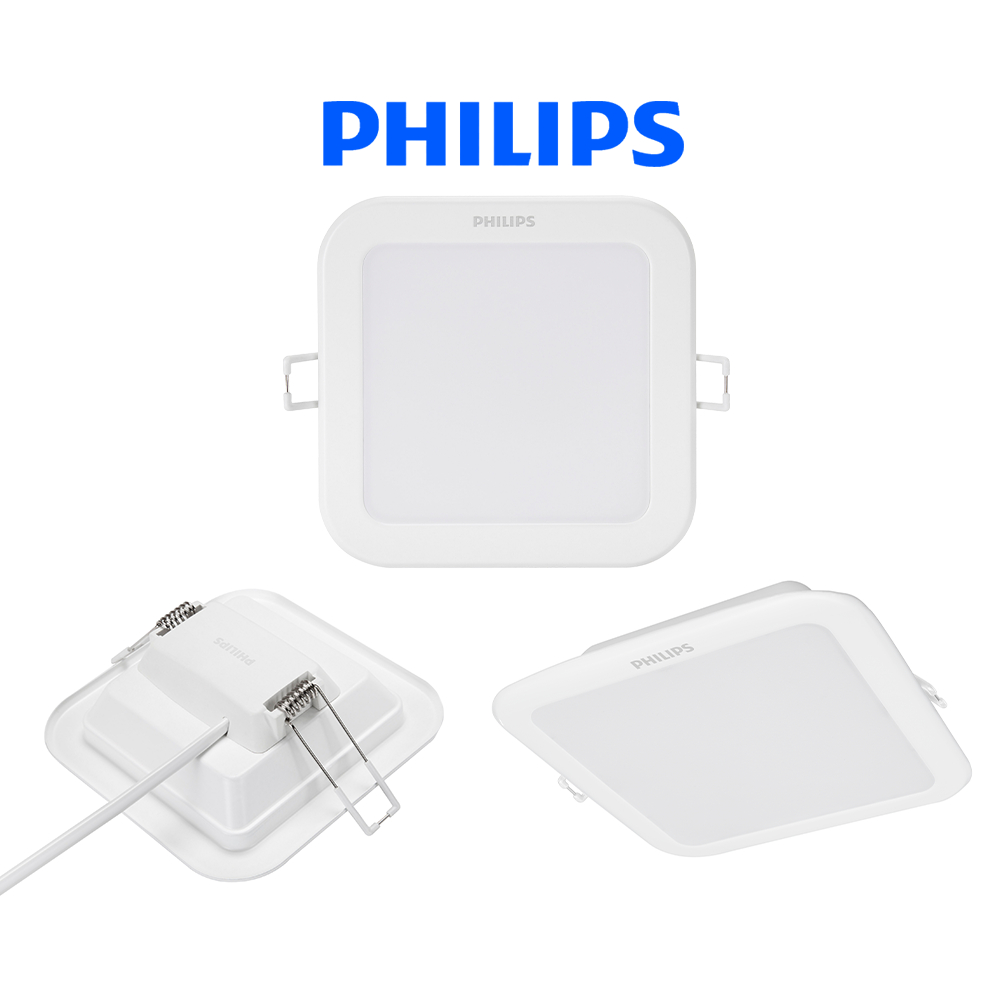 Bộ đèn âm trần Philips LED Vuông DN027B G3 LED6/ LED9/ LED12 (3000K/ 4000K/ 6500K)