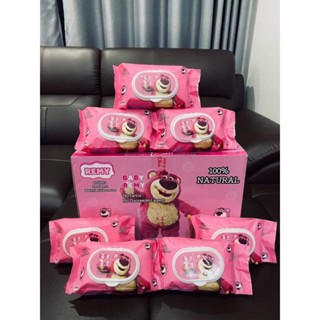 COMBO 10 GÓI KHĂN ƯỚT DÂU, KHĂN ƯỚT GẤU HỒNG 120 TỜ PHÚ ĐẠT