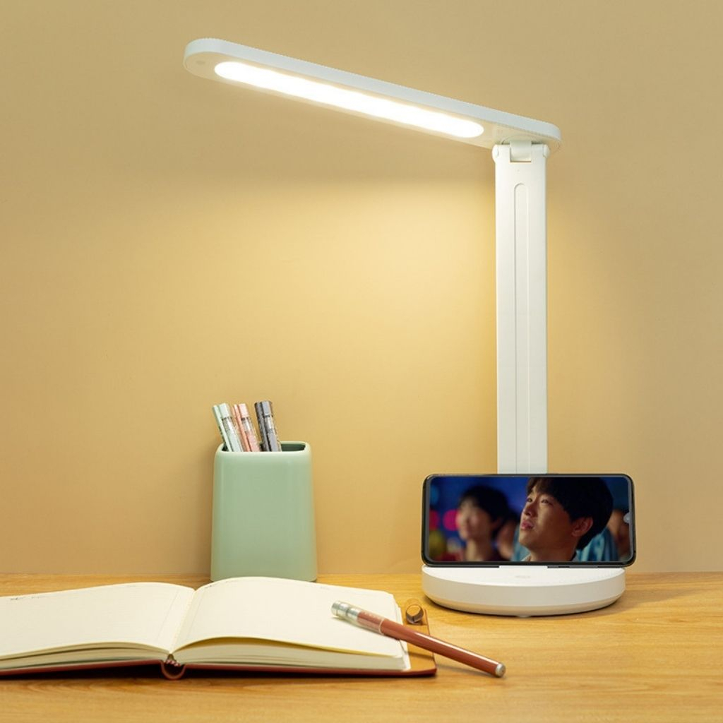 ( Sticker Tặng kèm )Đèn bàn học đọc sách cảm ứng đa năng bảo vệ mắt, đèn led 3 chế độ sáng thông minh để bàn