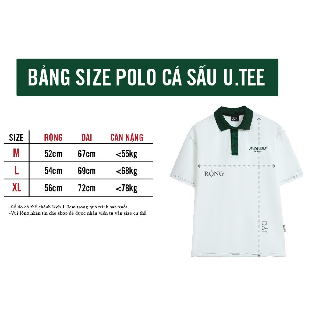 Áo Polo Chỉ Nổi U.TEE STUDIO Color Contras Thun 100% Cotton Unisex Form Rộng Cho Nam Và Nữ