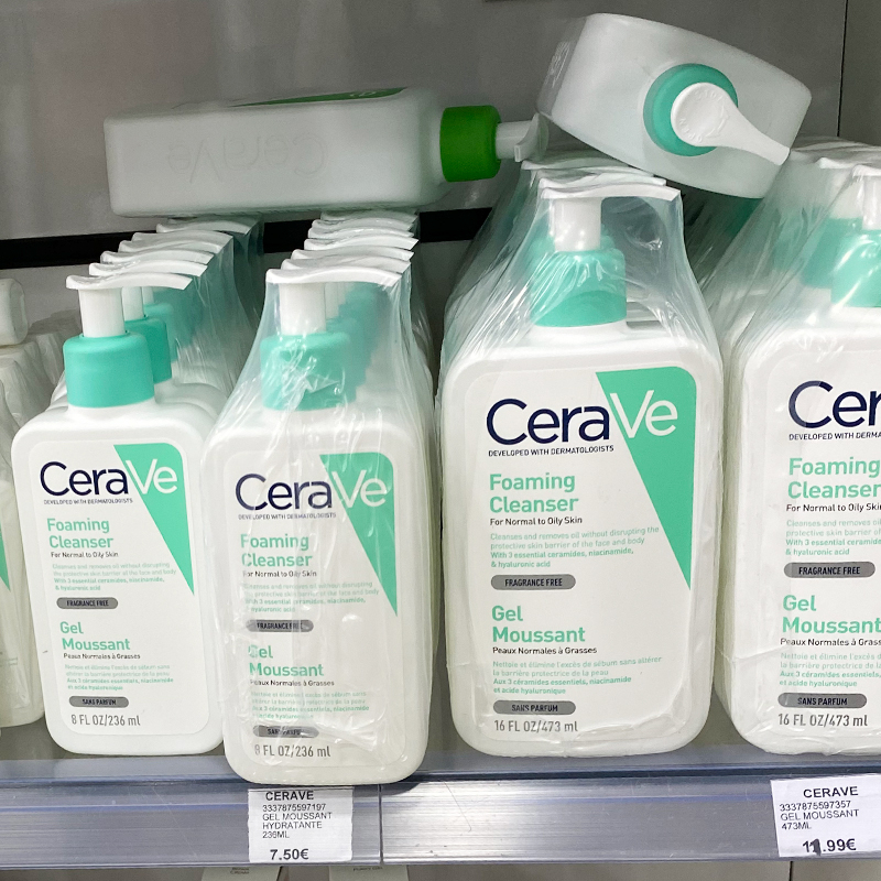 Sữa Rửa Mặt dịu nhẹ CeraVe Foaming Cleanser Giúp Làm Sạch Sâu Dành Cho Da Dầu 236ml – Lọ