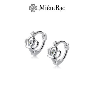 Bông tai bạc nữ Miêu Bạc vương miện chất liệu bạc S925 thời trang phụ kiện trang sức B400709