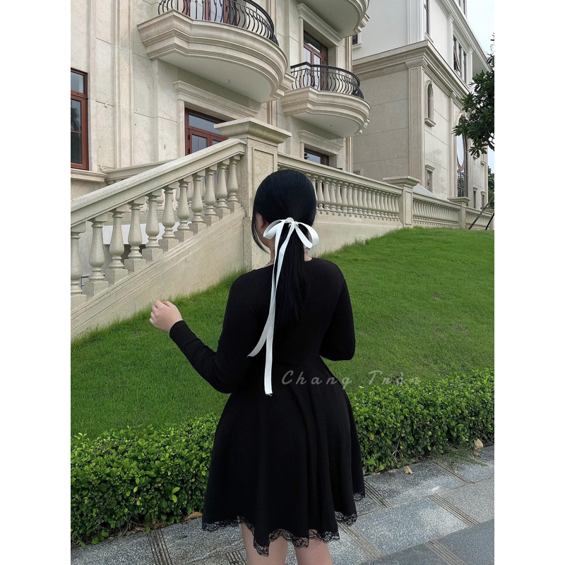 | Chang Tròn | Đầm Gân Chiết Eo Xoè Bigsize