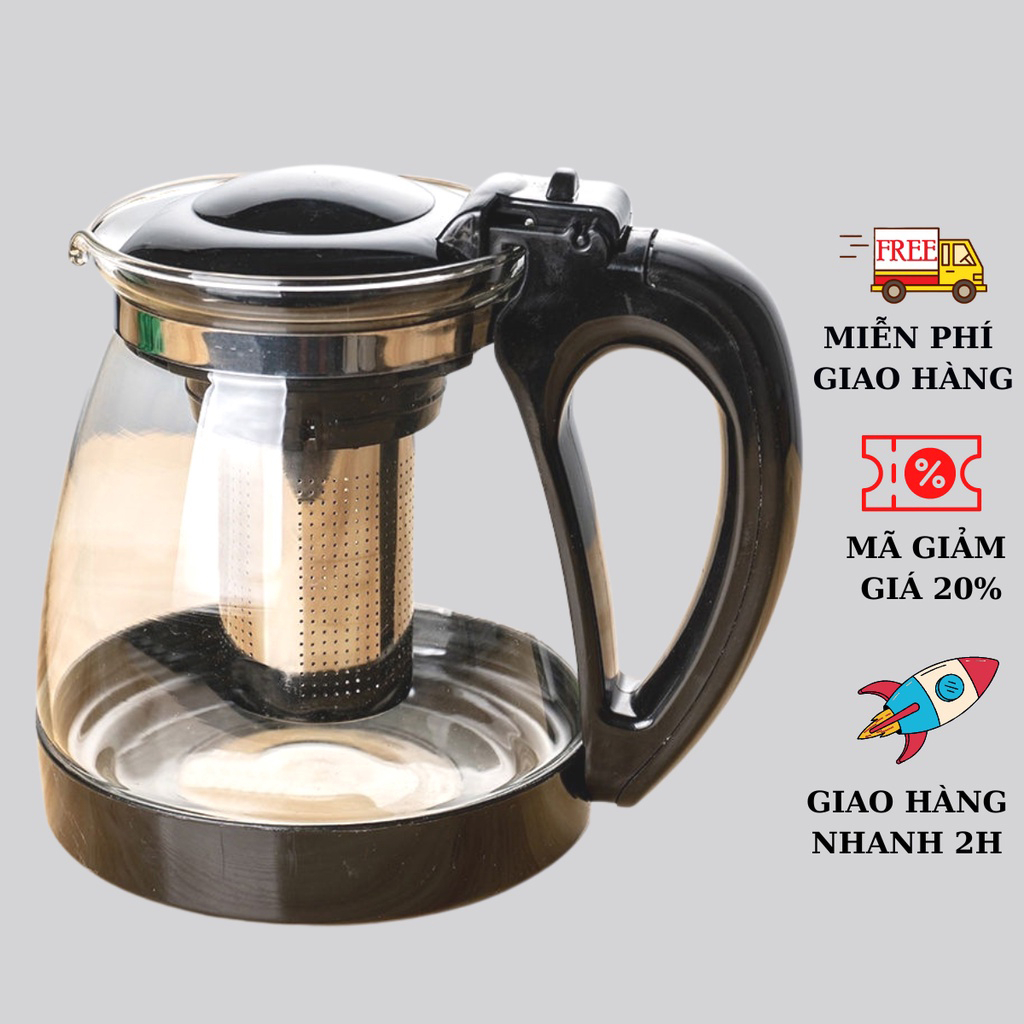 Ấm Pha Trà 1.3L Lõi Lọc Inox