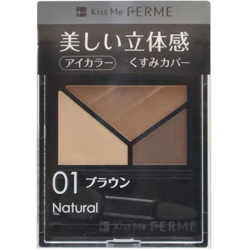 Phấn mắt ISEHAN KISS ME FERME 01 Natural - Nhật Bản (Nâu)