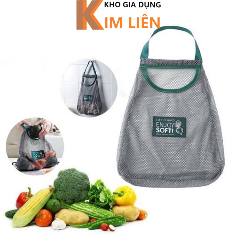 Túi lưới đựng thực phẩm 31x27cm - Đựng hành tỏi, rau củ quả, trái cây