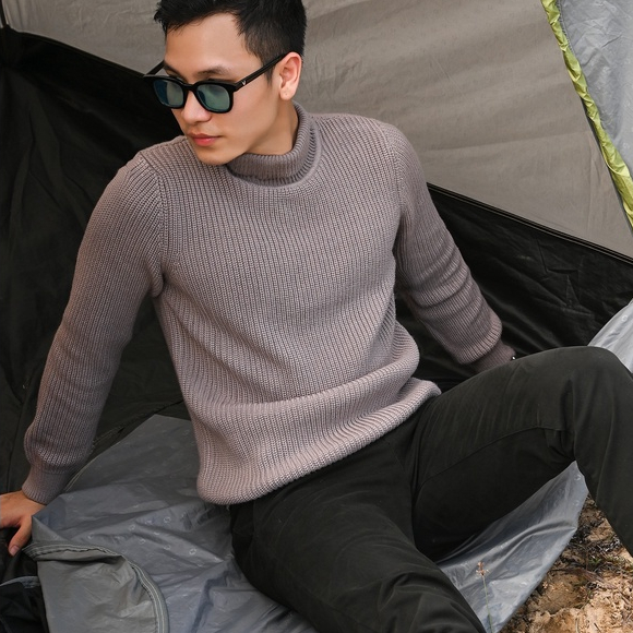 Áo len cổ lọ Cosy Sweater nam THE GMEN thiết kế đơn giản, chất liệu len cao cấp