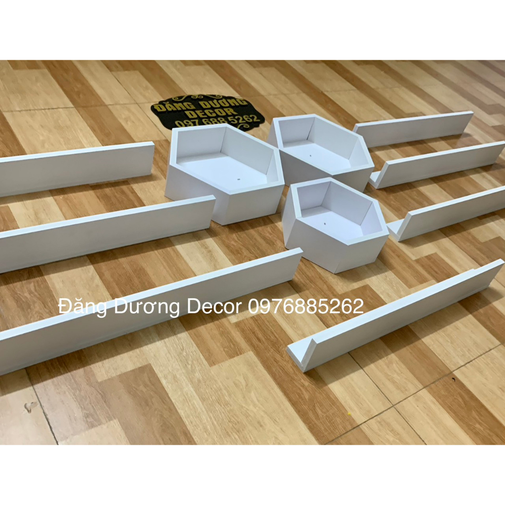 SET kệ sơn Nail TRƠN - L kích thước 80cm hiện đại - Tiện lợi dễ lắp đặt, trang trí phòng nail-spa