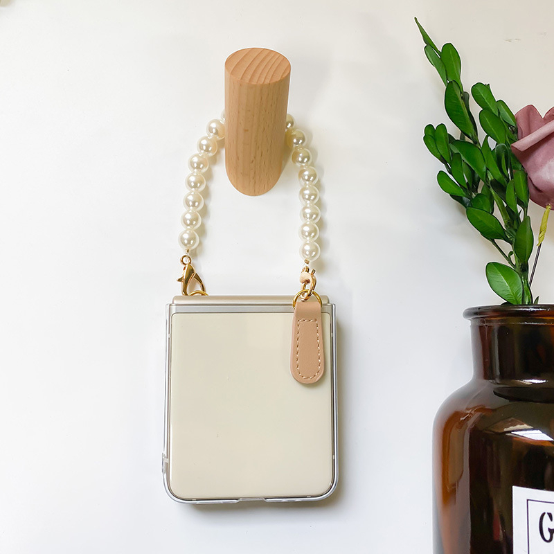 Ốp Lưng Trong Suốt Samsung Galaxy Z Flip 5 / Z Flip 4 / Z Flip 3 Kèm Dây Xích Đeo Dài - BUM STORE GALAXY CASE