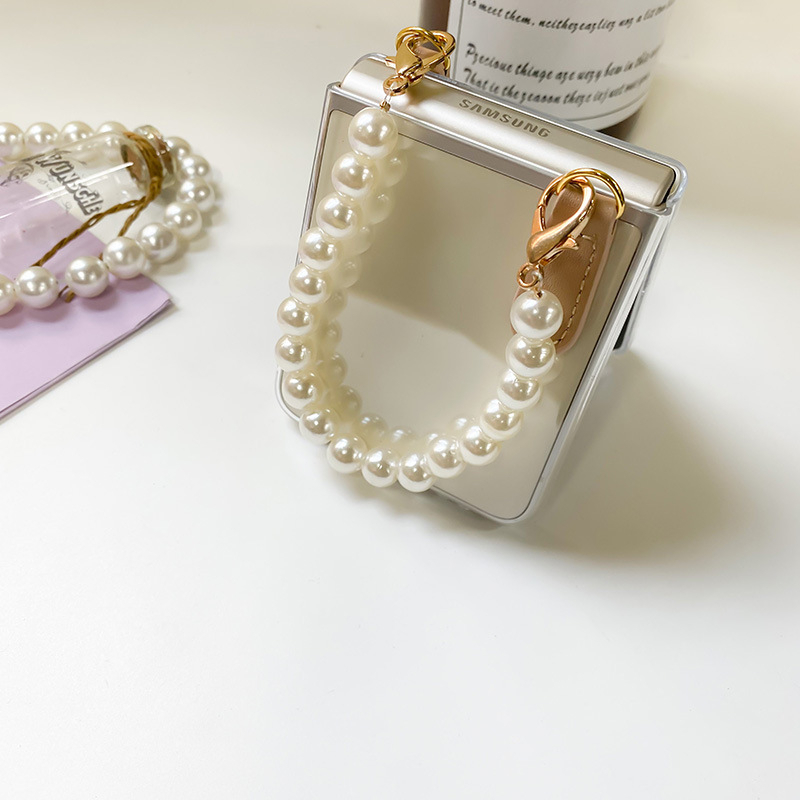 Ốp Lưng Trong Suốt Samsung Galaxy Z Flip 5 / Z Flip 4 / Z Flip 3 Kèm Dây Xích Đeo Dài - BUM STORE GALAXY CASE