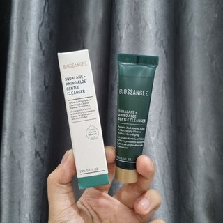 Sữa rửa mặt Biossance Squalane + Amino Aloe Gentle Pore-Minimizing Cleanser 15ml