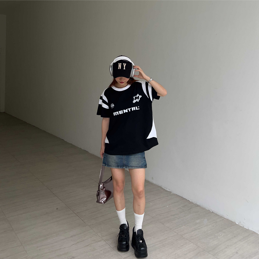 Áo Thun Nam Nữ Tay Ngắn Thể Thao COMBINE MENTAL®️ Boxy Tee - Phong Cách Blokecore