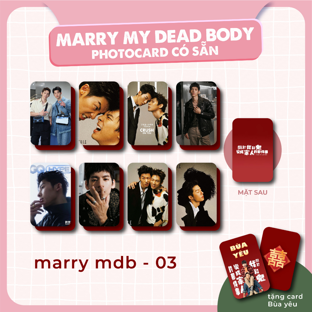 Sum.mer30 -  Set 8 card bo góc Marry My Dead Body