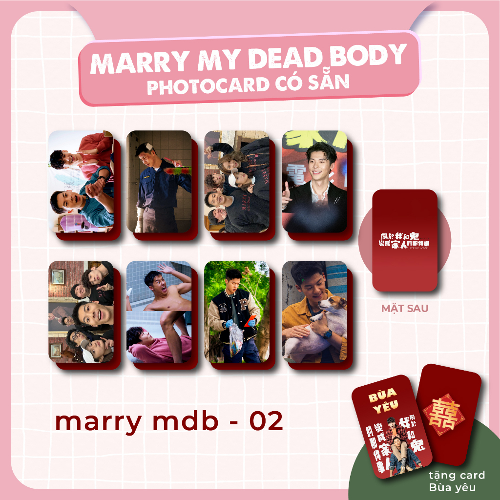 Sum.mer30 -  Set 8 card bo góc Marry My Dead Body