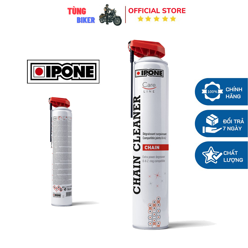 Chai Xịt Vệ Sinh, Rửa Sên/Xích Không Hại Phốt Cao Su IPONE Chain Cleaner (750ml)