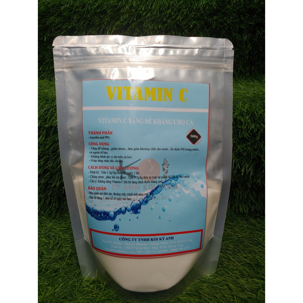 VITAMIN C Rửa lưới drum chuyên nghiệp ,Chống sốc, giảm stress , tăng đề kháng cho tôm , cá koi