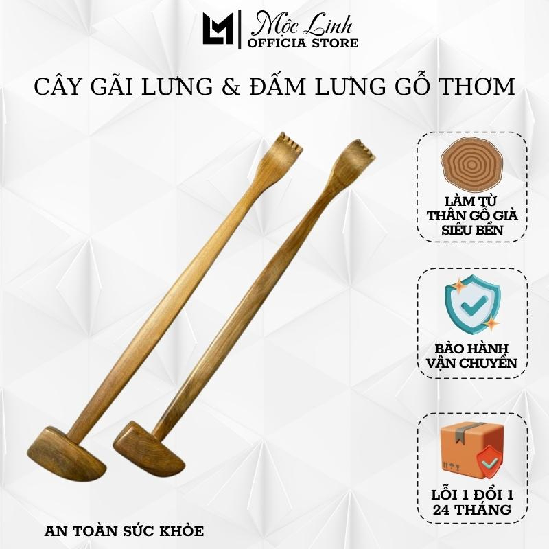Cây gãi lưng và đấm lưng gỗ thơm an toàn sức khỏe, dụng cụ gậy gãi lưng massage cho mọi lứa tuổi - shop mộc linh