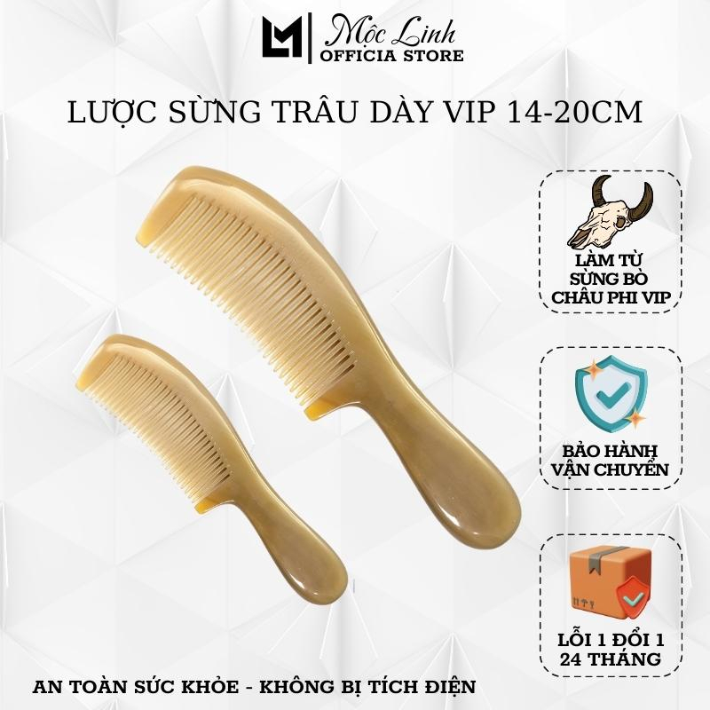 Lược sừng trâu dày chống tĩnh điện massage da đầu tự nhiên an toàn sức khỏe - shop mộc linh