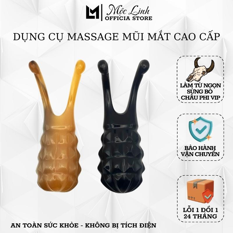 Dụng cụ massage mũi mắt bằng sừng chống tĩnh điện, mát xa hình ốc sên an toàn sức khỏe - shop mộc linh