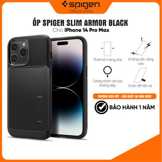 Ốp lưng spigen slim armor cho iphone 14/14 plus/ 14 pro/14 pro max - thiết kế mỏng nhẹ, chống sốc, chống bẩn