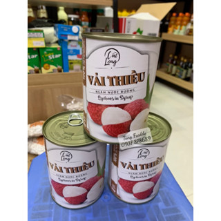 Vải Hộp - Vải Thiều Ngâm Đường Lon 560gr - Làm Trà Vải Chuẩn Ngon