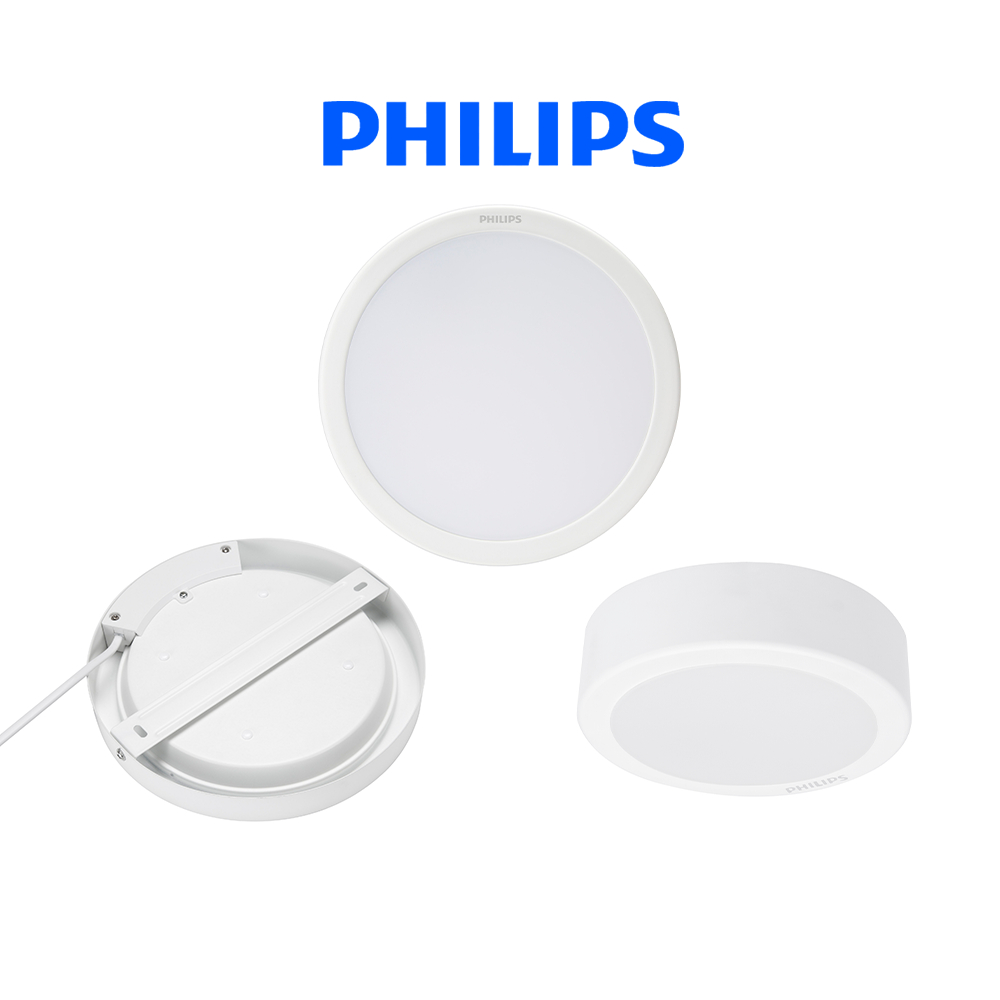 Bộ đèn ốp trần Philips LED tròn lắp nổi DN027C Công suất (9W, 12W, 15W, 19W)