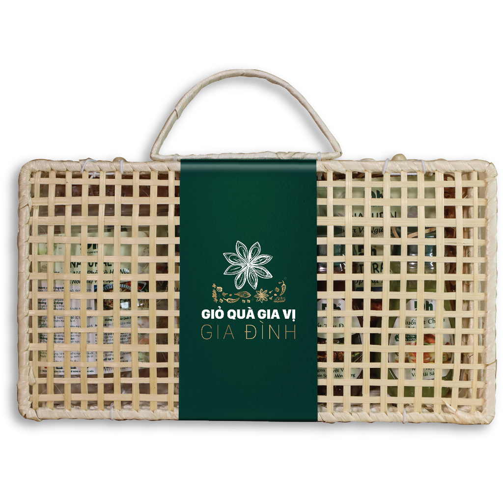 Giỏ Quà Gia Vị - Gia Đình - Combo Trọn Bộ 7 Loại Gia Vị Dh Foods - Set Combo Hộp Quà Tặng Mẹ, Bạn Bè Ý Nghĩa