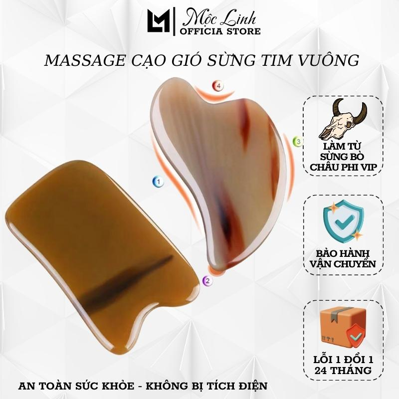 Dụng cụ massage lưu thông khí huyết mát xa cạo gió sừng tim điện chuẩn - shop mộc linh