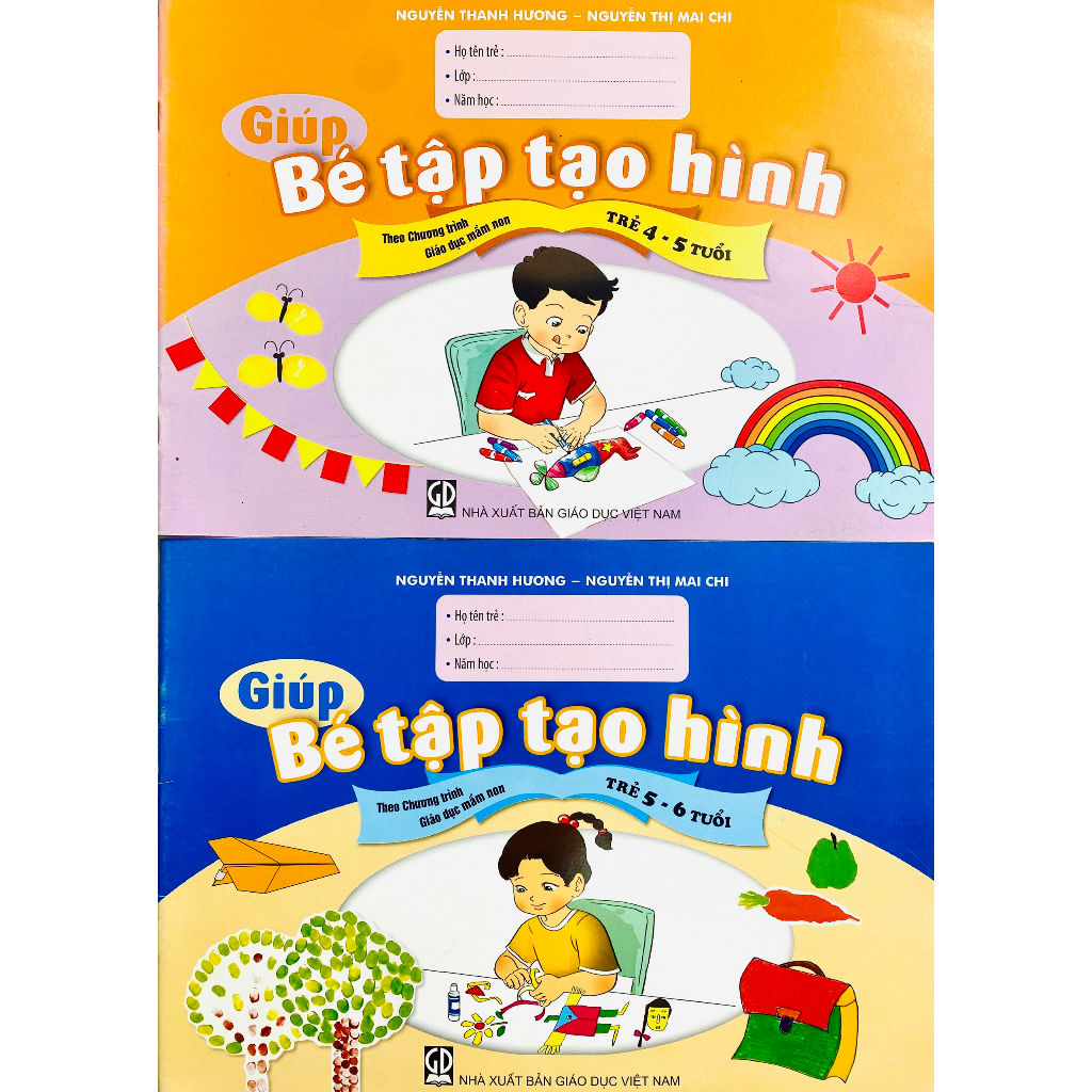 Sách - Combo 2 cuốn Giúp bé tập tạo hình (Trẻ 4-6 tuổi)