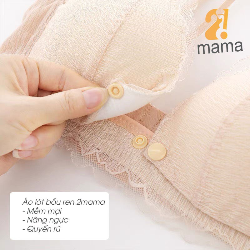 Áo lót bầu, cho con bú 2mama thiết kế ren mềm mại, nâng ngực, quyến rũ V820