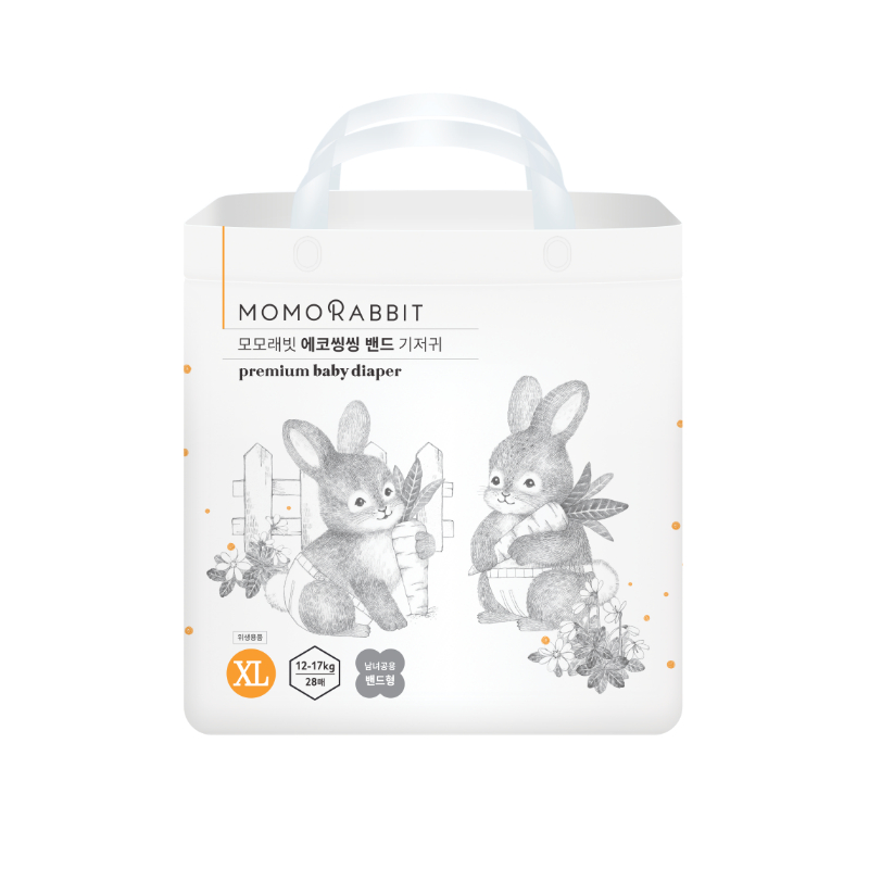 BỈM GIẤY DẠNG DÁN MOMO RABBIT BABY DÀNH CHO BÉ SIZE S-XL (4-17KG)