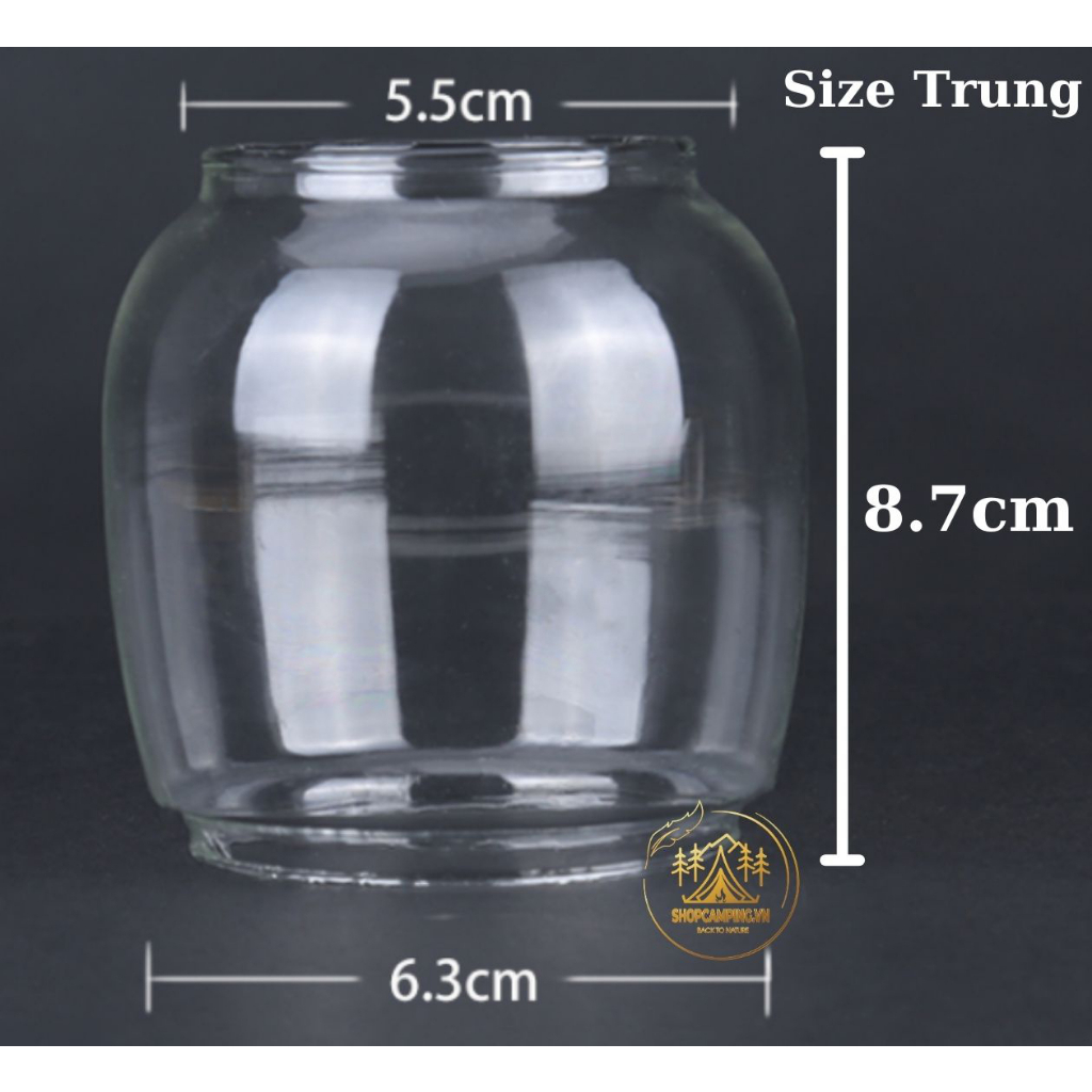 Bóng đèn bão dầu, chụp đèn thủy tinh đủ size - Camping VietNam