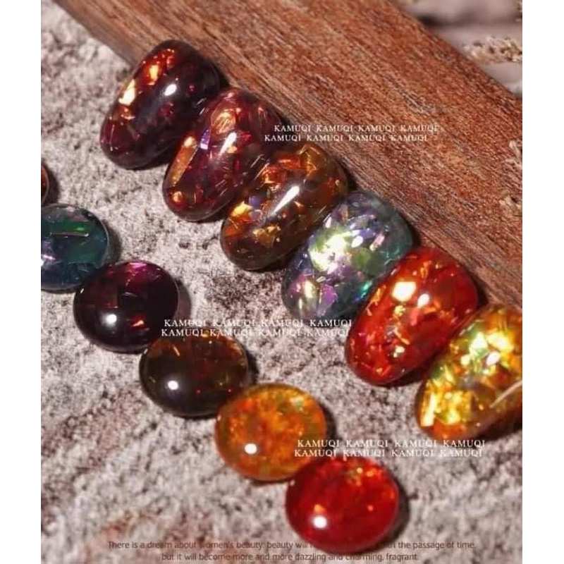 Gel nhũ hổ phách 6 màu tặng kèm bảng