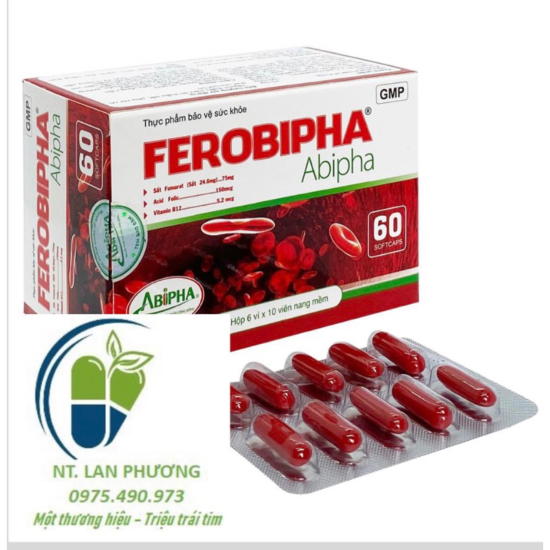 Bổ sung sắt cho cơ thể. Ferrobipha hôp 60v