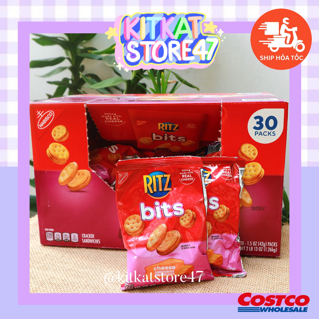 BÁNH RITZ BITS KẸP PHÔ MAI GIÒN TAN CỦA MỸ