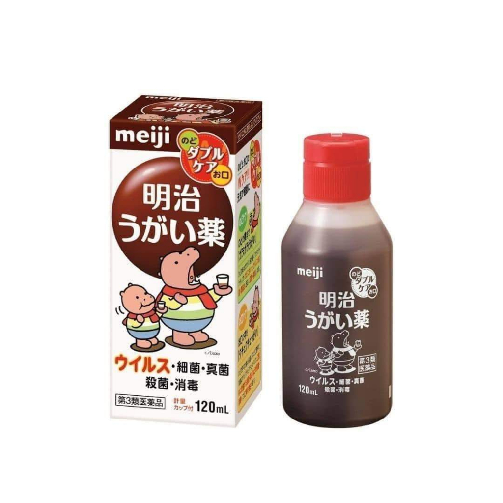 XẢ kho ( Date 9.2024 ) - Nước súc họng sát khuẩn MEIJI 120ML nội địa Nhật Bản