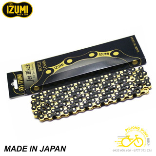 Xích sên izumi jet black - xích sên 1 tầng cho xe đạp fixed gear