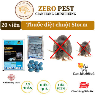 Thuốc diệt chuột storm 20 viên, thuốc diệt chuột sinh học, thuốc diệt chuột chống đông máu