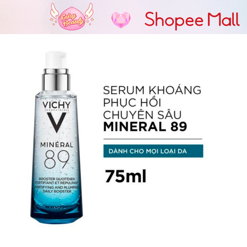 [VICHY] Dưỡng Chất Cô Đặc Giúp Mềm Mại & Căng Mọng Làn Da Mineral 89 Skin Fortifying Daily Booster 75/50/30/15/1.5ml