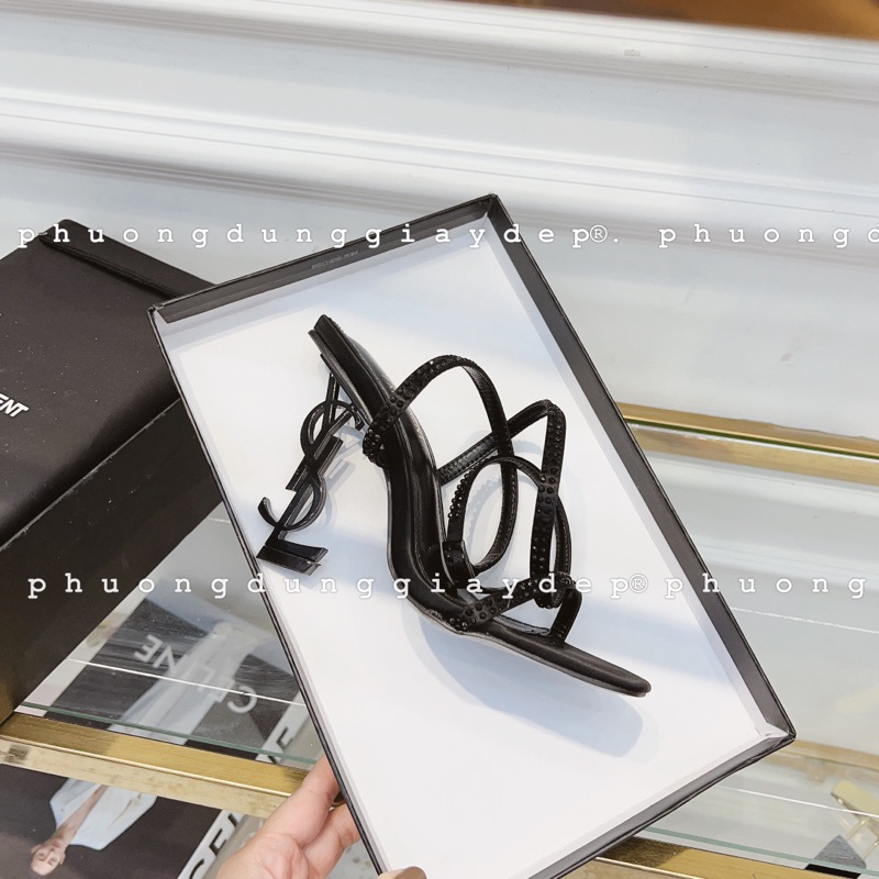 Sandal cao gót y.s.l quai đá mẫu mới fullbox