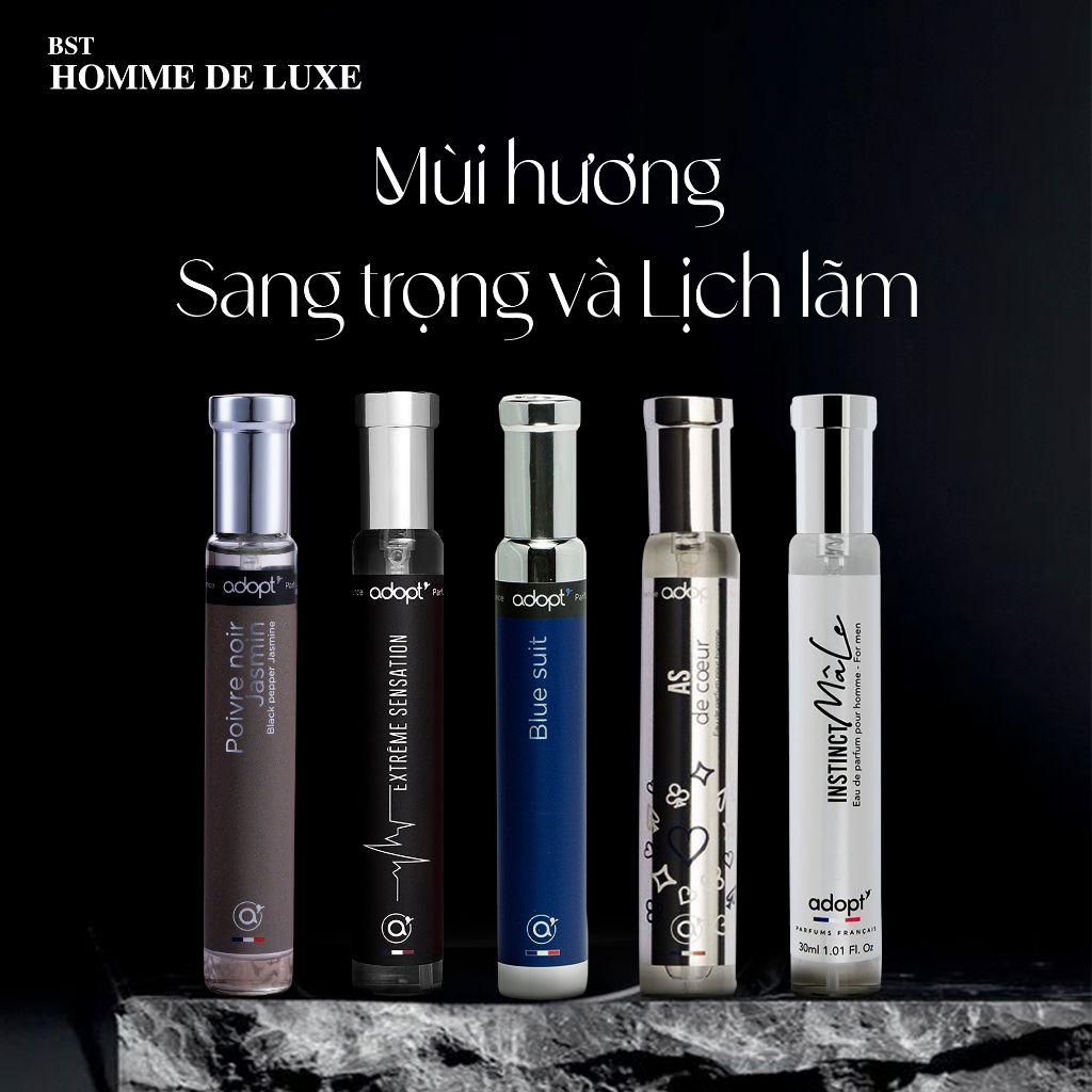 Nước Hoa Nam Adopt cao cấp chính hãng Pháp hương thơm đẳng cấp sang trọng lịch lãm quý phái, lưu hương tự nhiên 12 tiếng