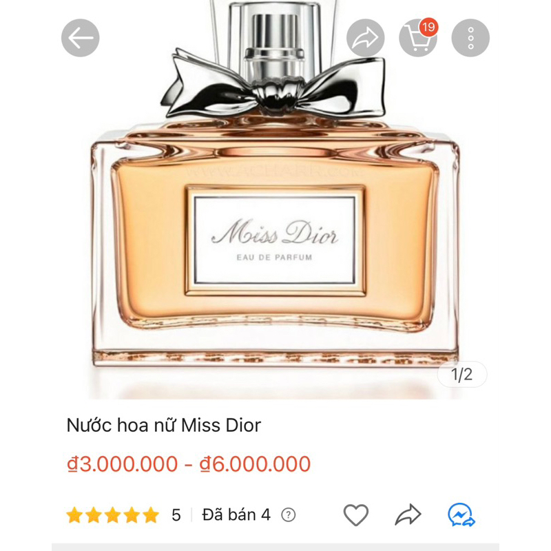 Pass nước hoa của Miss Dior