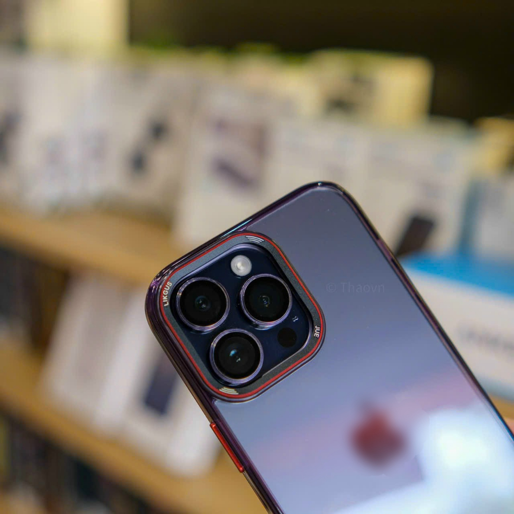 Ốp lưng Likgus mẫu mới lưng trong viền màu vành camera mix màu cho iPhone 13 Pro max,14 Pro,14 Pro max siêu đẹp