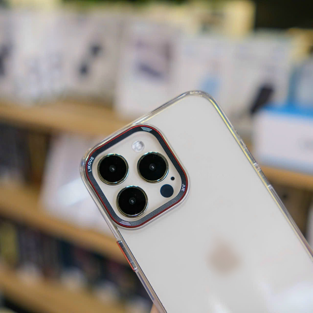 Ốp lưng Likgus mẫu mới lưng trong viền màu vành camera mix màu cho iPhone 13 Pro max,14 Pro,14 Pro max siêu đẹp